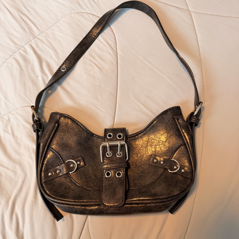 Black Leather Shoulder Bag